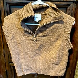 xsmall cropped sweater vest